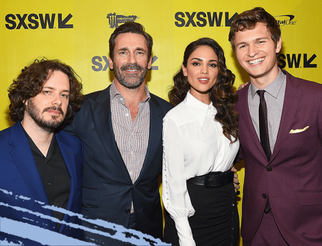 2017 SXSW Film Premiere of Baby Driver with director Edgar Wright, actors Jon Hamm, Eiza Gonzalez, and Ansel Elgort – Photo by Matt Winkelmeyer