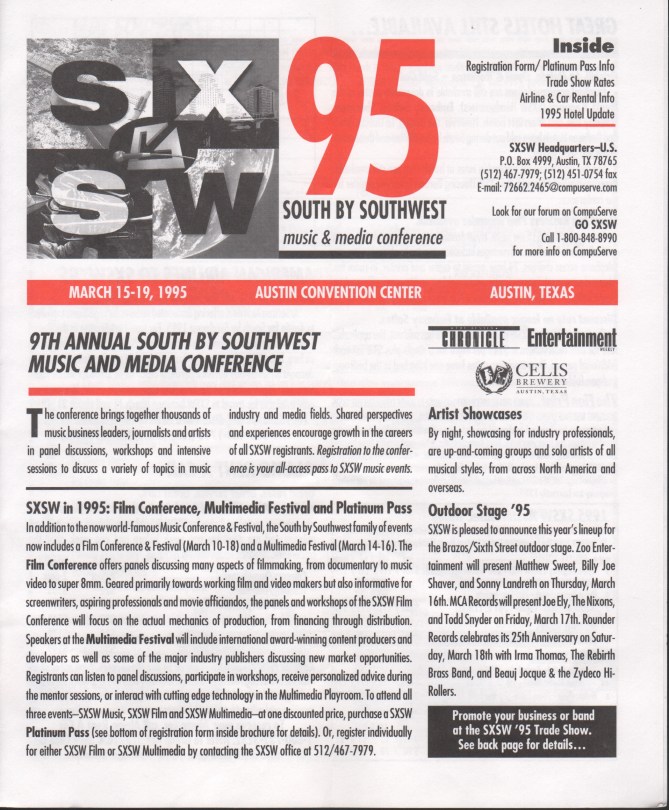 SXSW 1995 Brochure