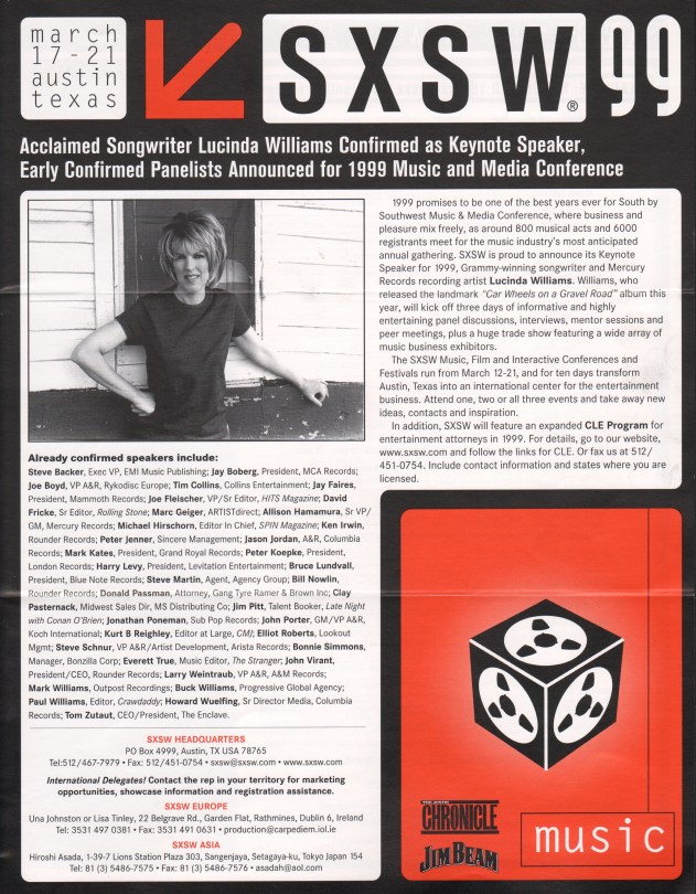 SXSW 1999 Brochure