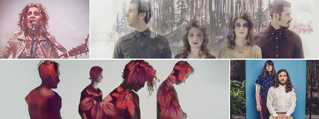 SXSW 2016 Showcasing Artists presented by NXNW (l-r) Antonette Goroch - Photo by Serena Clausi Photography, Rabbit Wilde - Photo by Elle Hanley, Flor - Photo by Jade Ehlers, and Sisters - Photo courtesy of the artist.