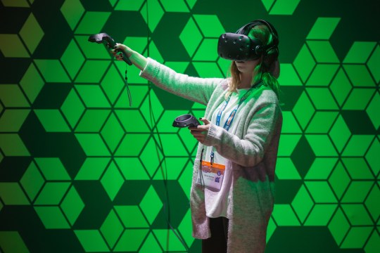 Virtual Reality demo at SXSW 2016. Photo by Michael Caufield.