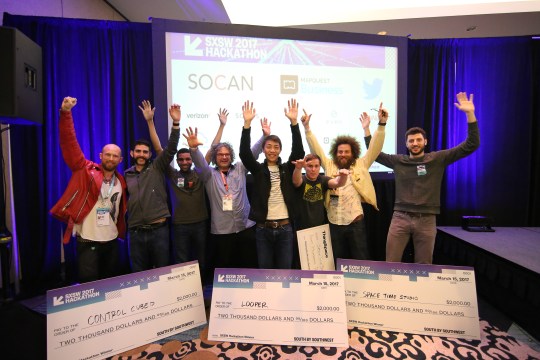 The winning teams of the SXSW Hackathon in 2017