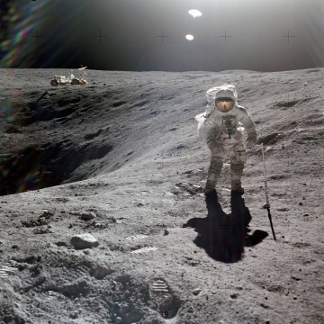 Charlie Duke on the moon: April 21, 1972. Courtesy of NASA on The Commons
