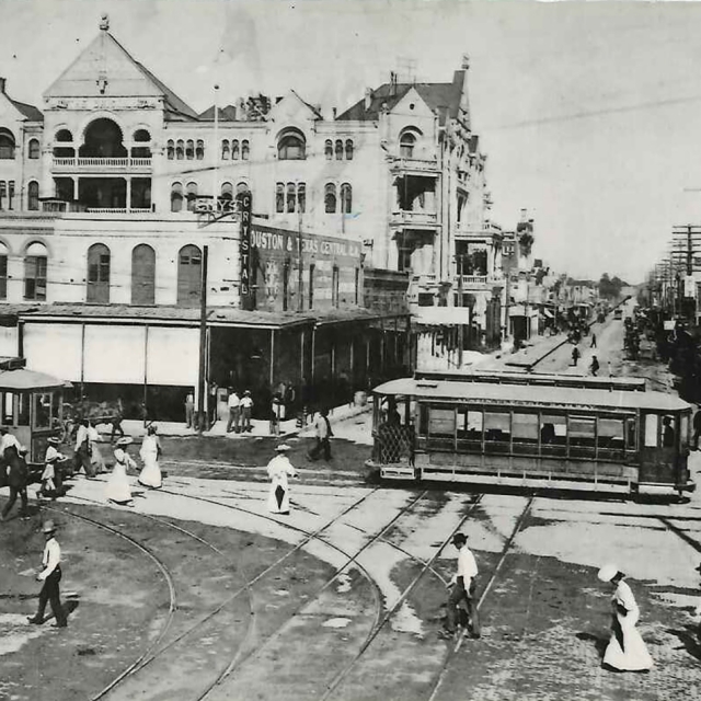Sixth Street and Congress Avenue, Turn of the Century, in Austin, Texas