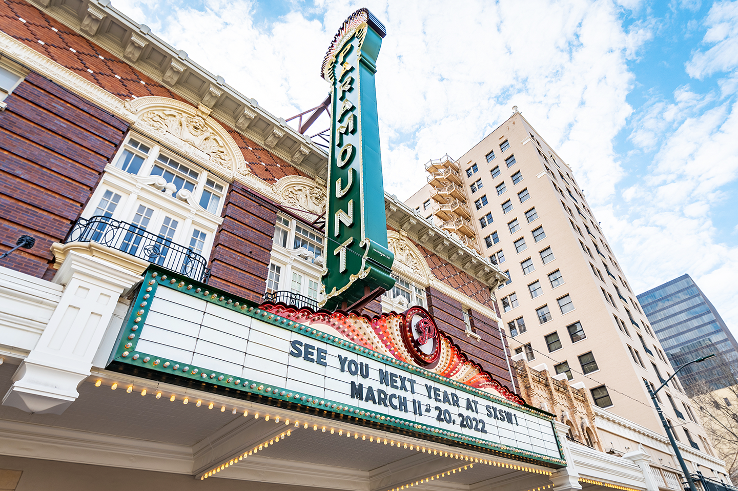 2022 SXSW Dates on Paramount Marquee - Photo By Ann Alva Wieding