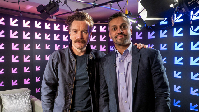 Ewan McGregor and Wajahat Ali Behind The Scenes at the 2023 SXSW Studio - Photo by Caleb Pickens Ewan McGregor and Wajahat Ali Behind The Scenes at the 2023 SXSW Studio - Photo by Caleb Pickens
